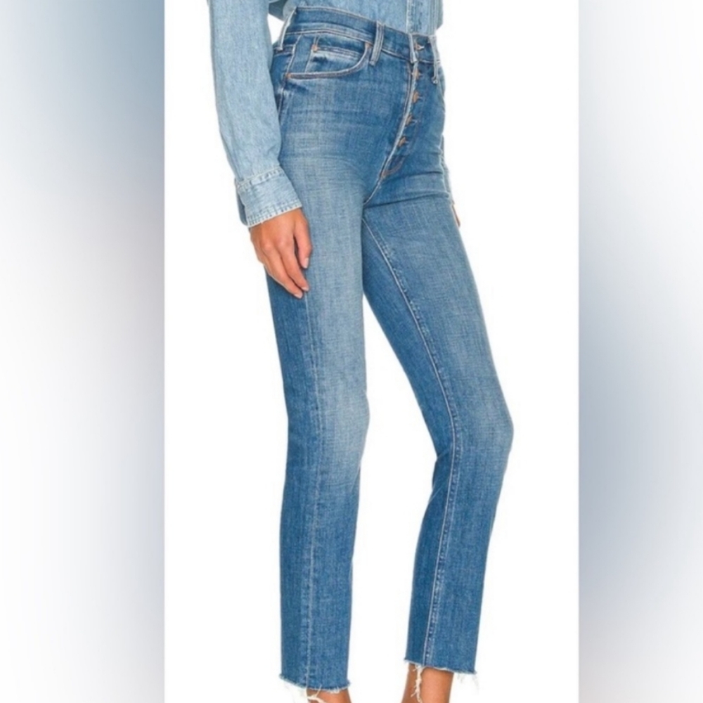 MOTHER JEANS Pixie Dazzler Ankle Fray- Beginners’s Luck Size 31